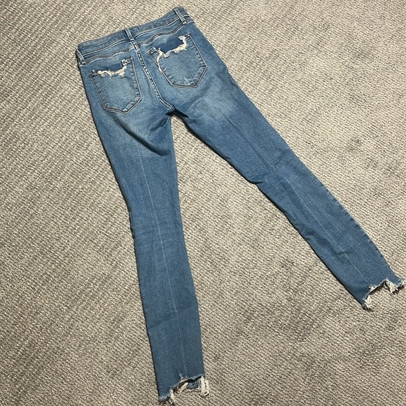 ABERCROMBIE & FITCH Super Skinny Ankle Mid Rise Light Wash Stretchy Denim Jeans - Picture 3 of 3